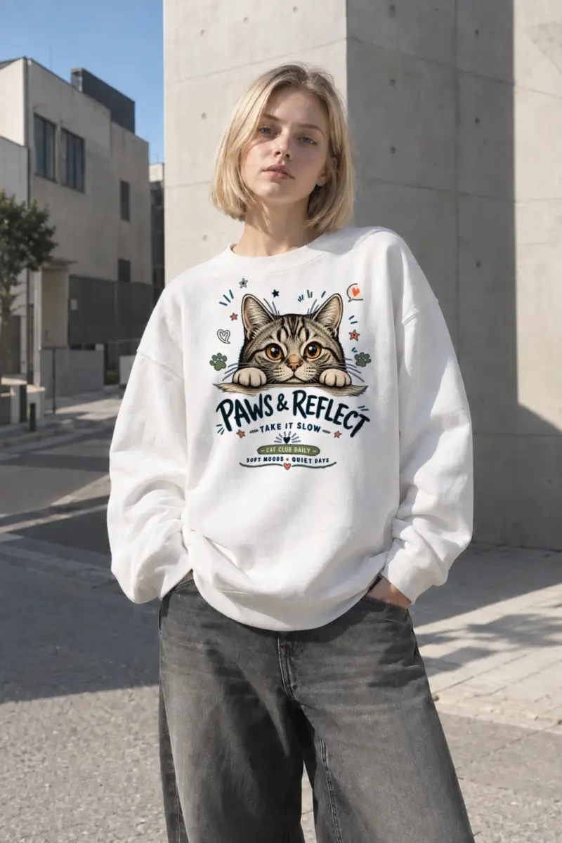 "Paws & Reflect" Heavy Blend Unisex Crewneck Sweatshirt | Gildan 18000