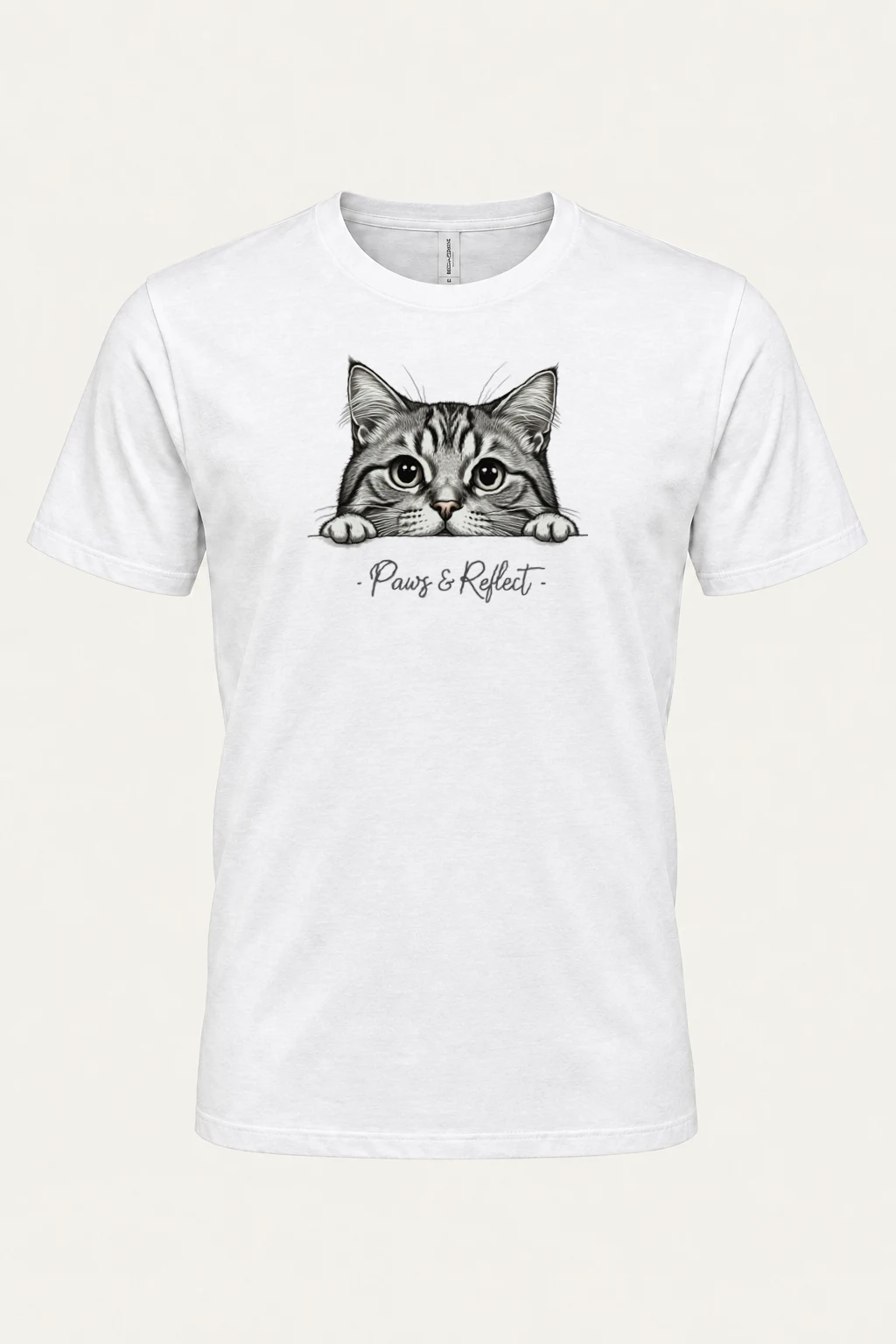 "Paws & Reflect" Heavyweight Unisex Crewneck T-shirt | Gildan 5000