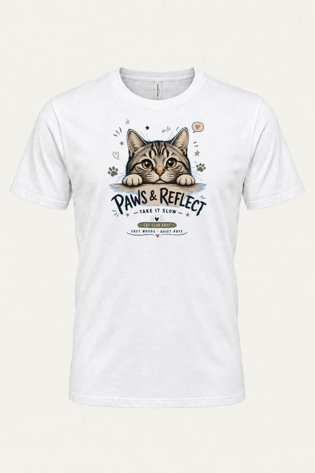 "Paws & Reflect" Heavyweight Unisex Crewneck T-shirt | Gildan 5000