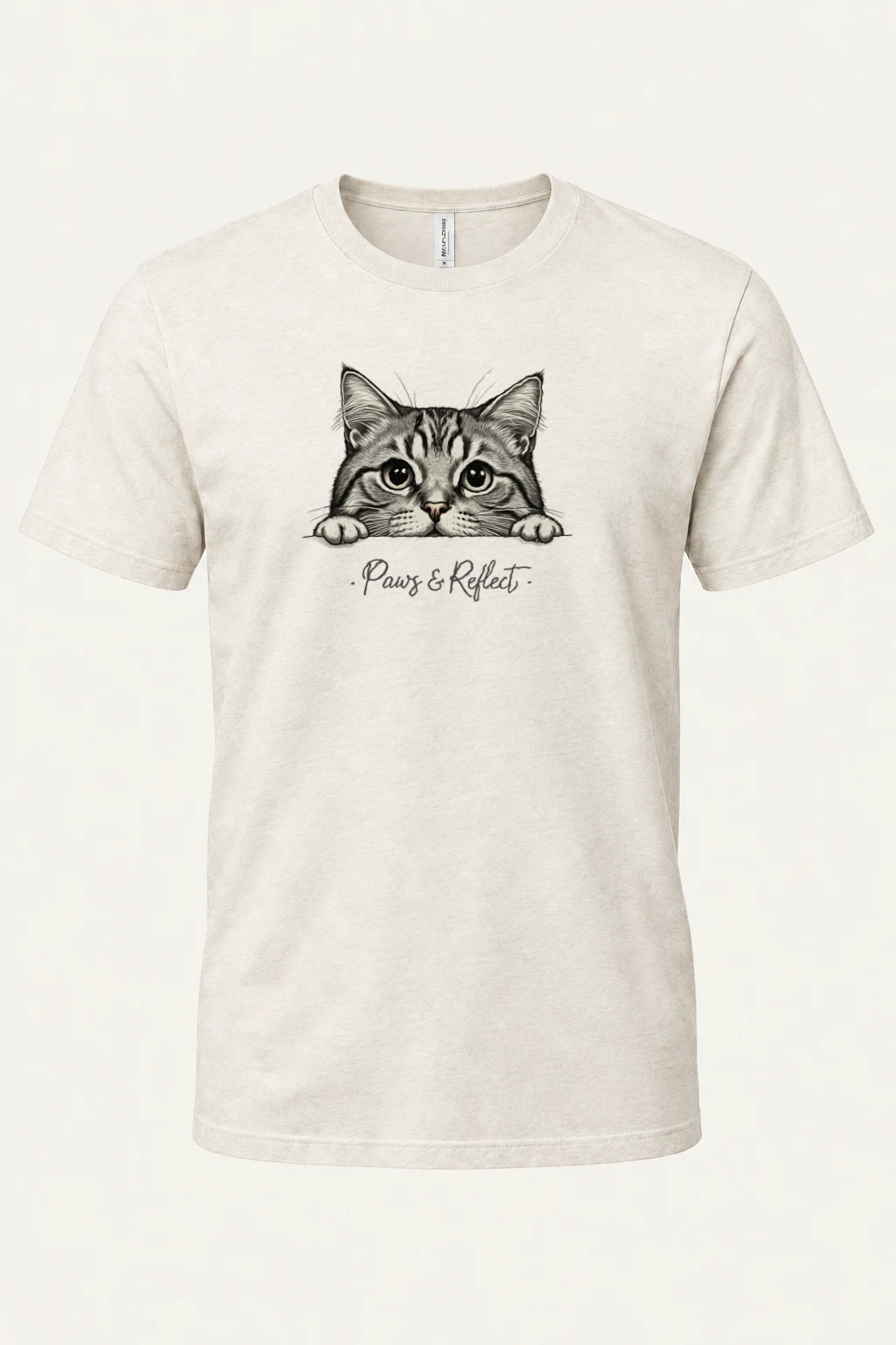 "Paws & Reflect" Heavyweight Unisex Crewneck T-shirt | Gildan 5000