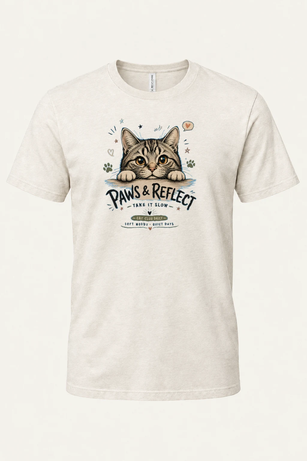"Paws & Reflect" Heavyweight Unisex Crewneck T-shirt | Gildan 5000