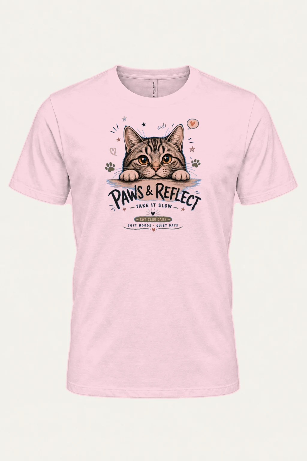 "Paws & Reflect" Heavyweight Unisex Crewneck T-shirt | Gildan 5000