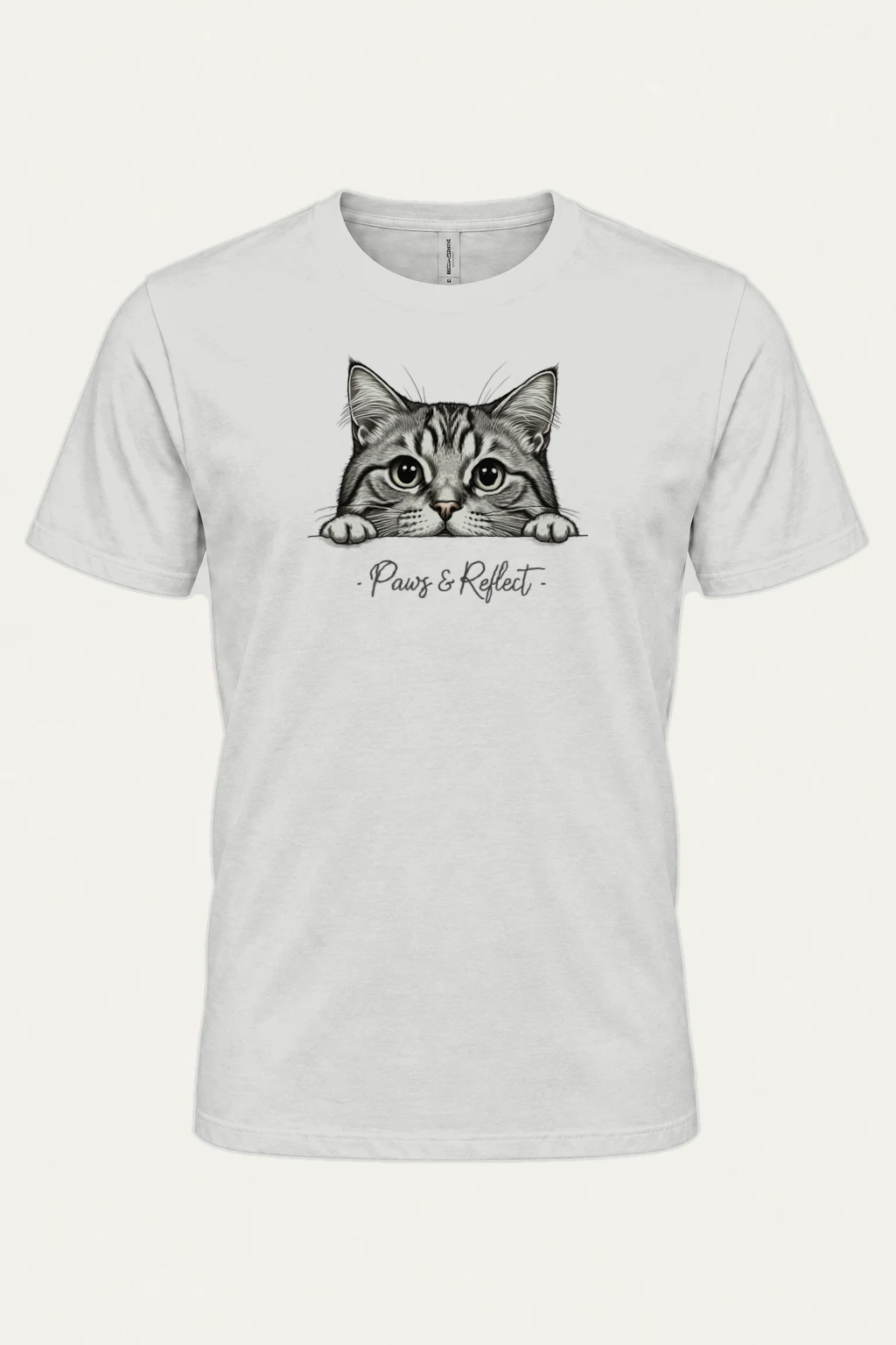 "Paws & Reflect" Heavyweight Unisex Crewneck T-shirt | Gildan 5000