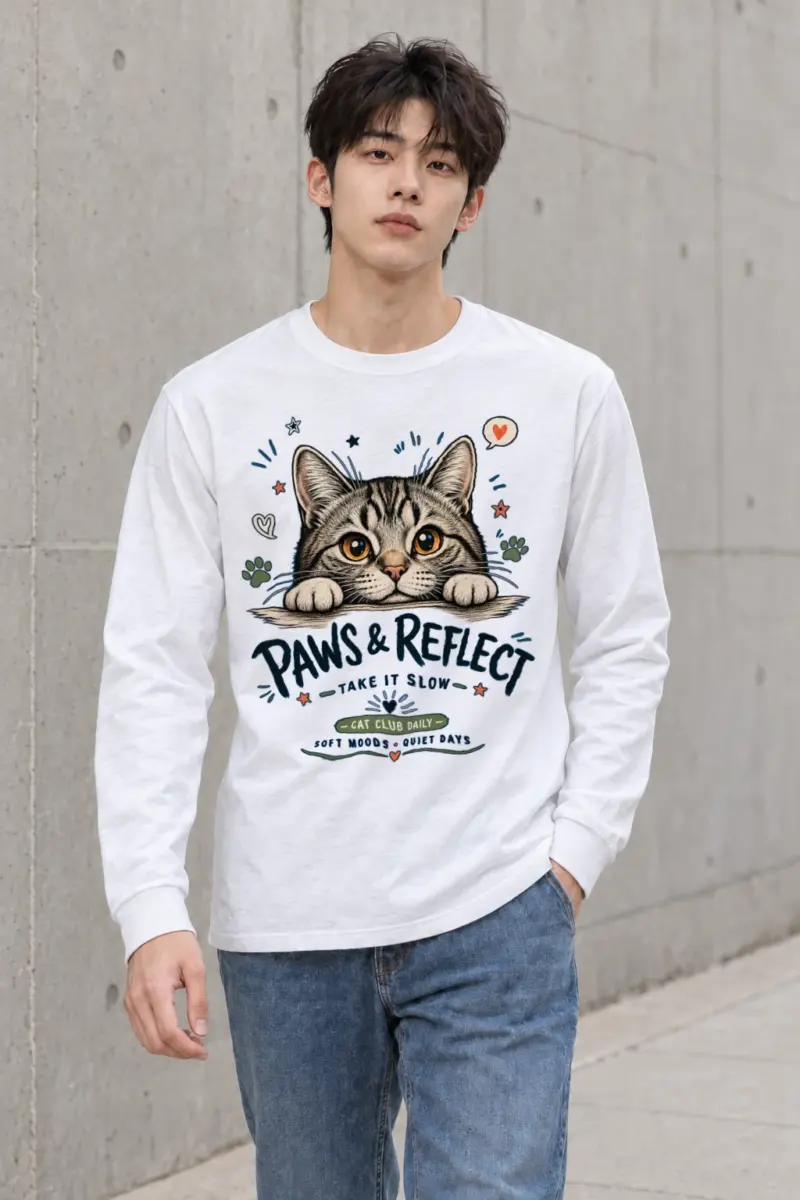 "Paws & Reflect" Unisex Longsleeve T-shirt | Gildan 2400