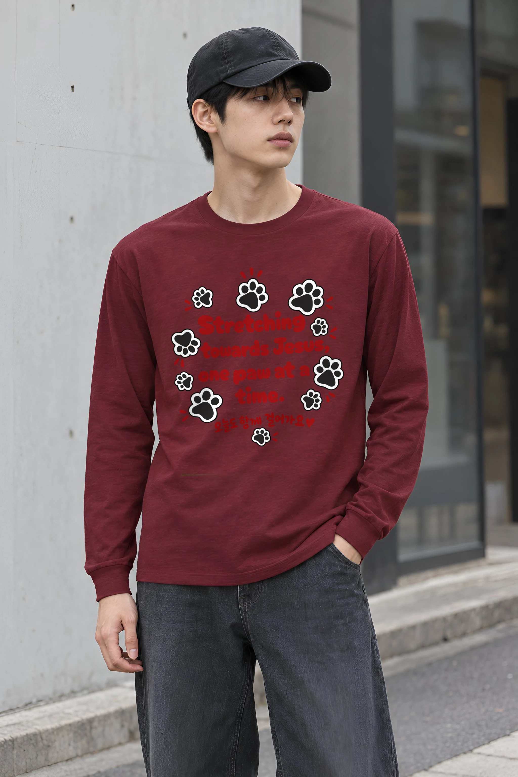 "Paws Toward Jesus" Unisex Longsleeve T-shirt