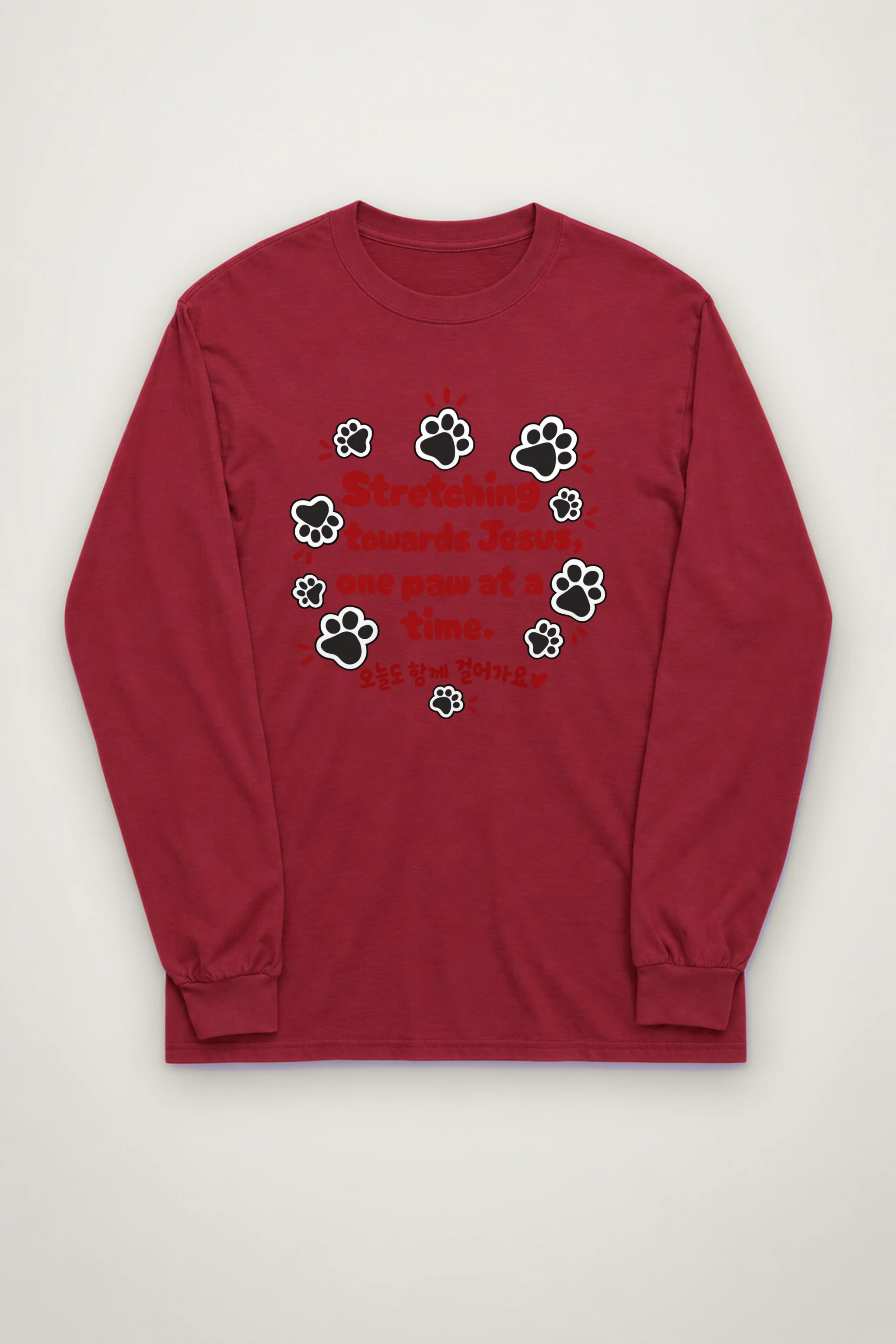 "Paws Toward Jesus" Unisex Longsleeve T-shirt