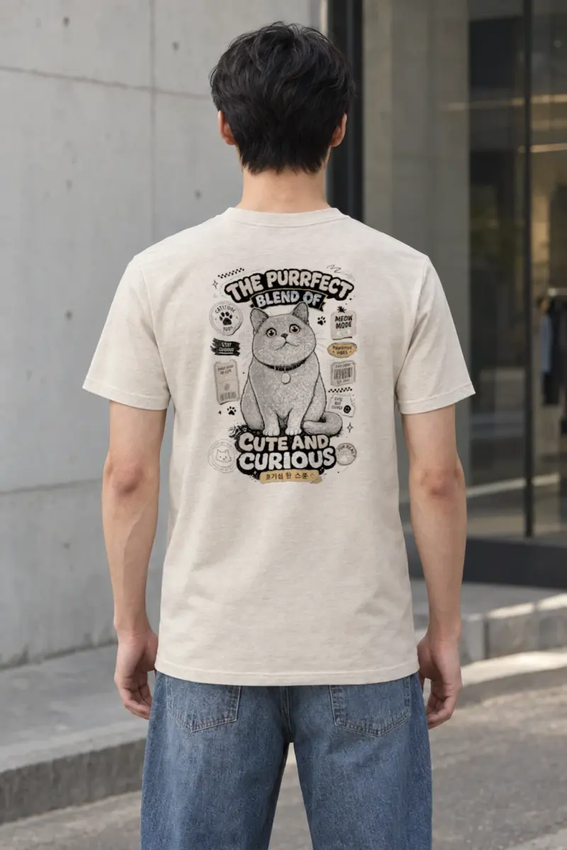 "Pawsitive Vibes" Heavyweight Unisex Crewneck T-shirt