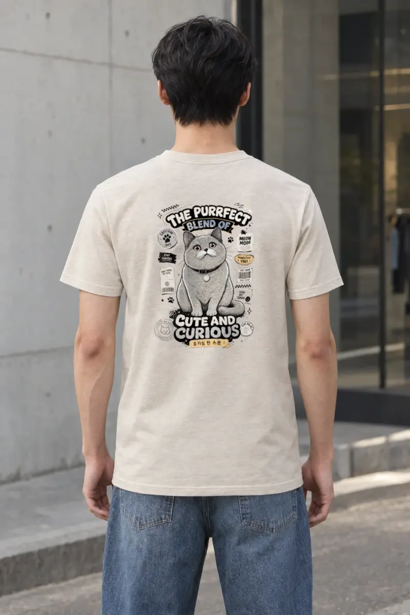 "Pawsitive Vibes" Heavyweight Unisex Crewneck T-shirt