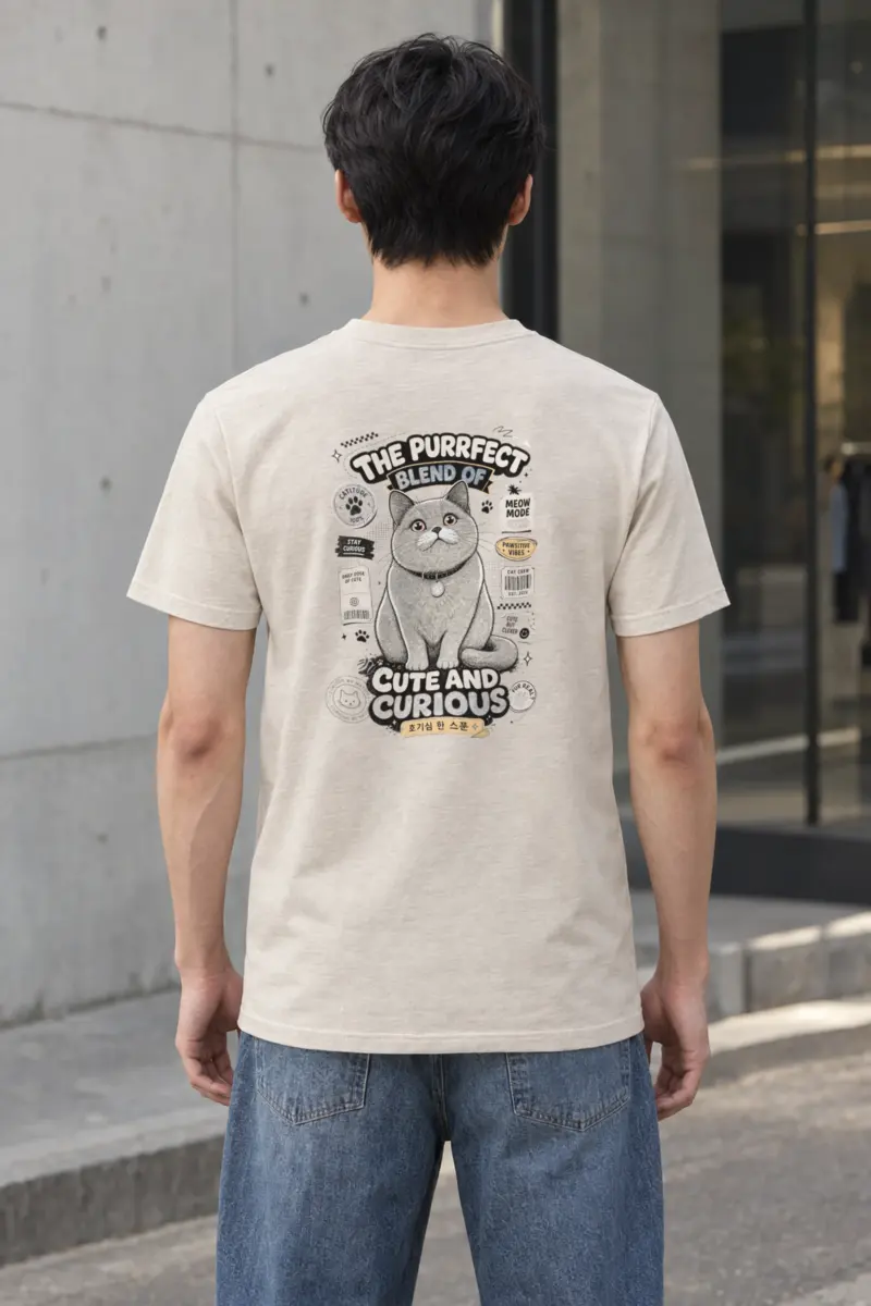 "Pawsitive Vibes" Heavyweight Unisex Crewneck T-shirt