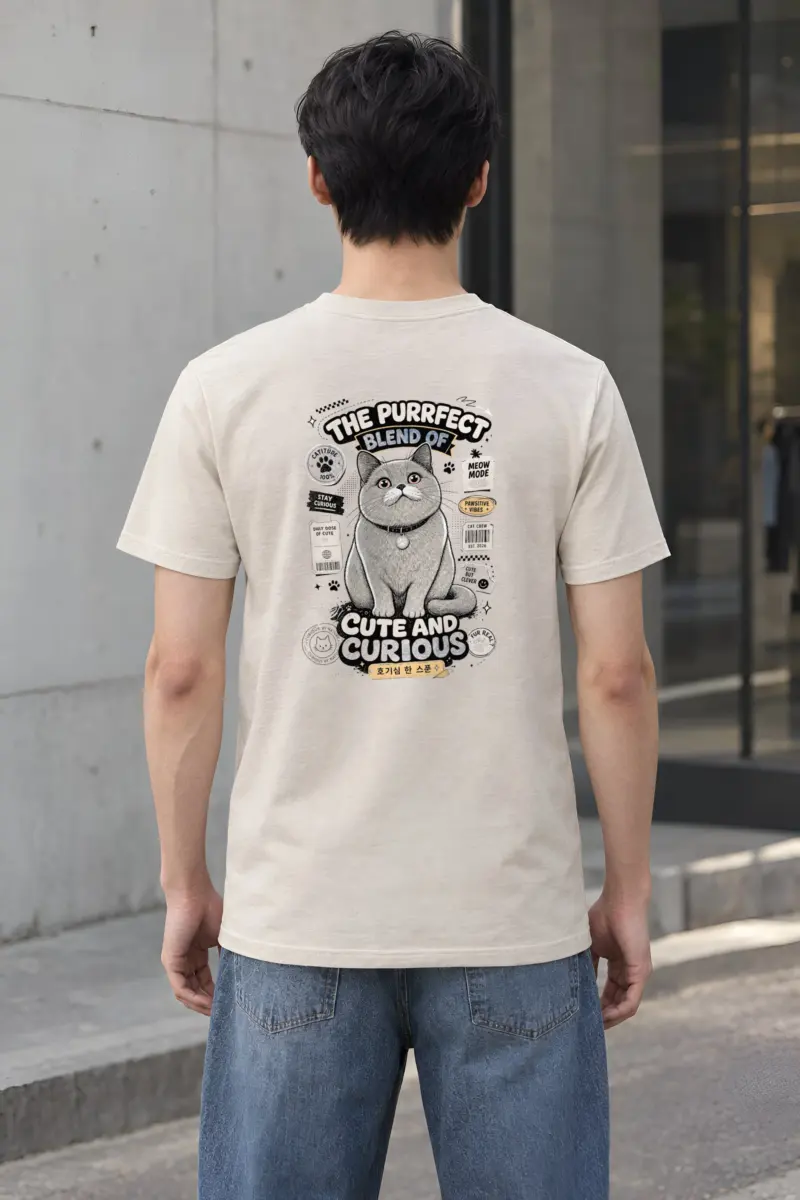 "Pawsitive Vibes" Heavyweight Unisex Crewneck T-shirt
