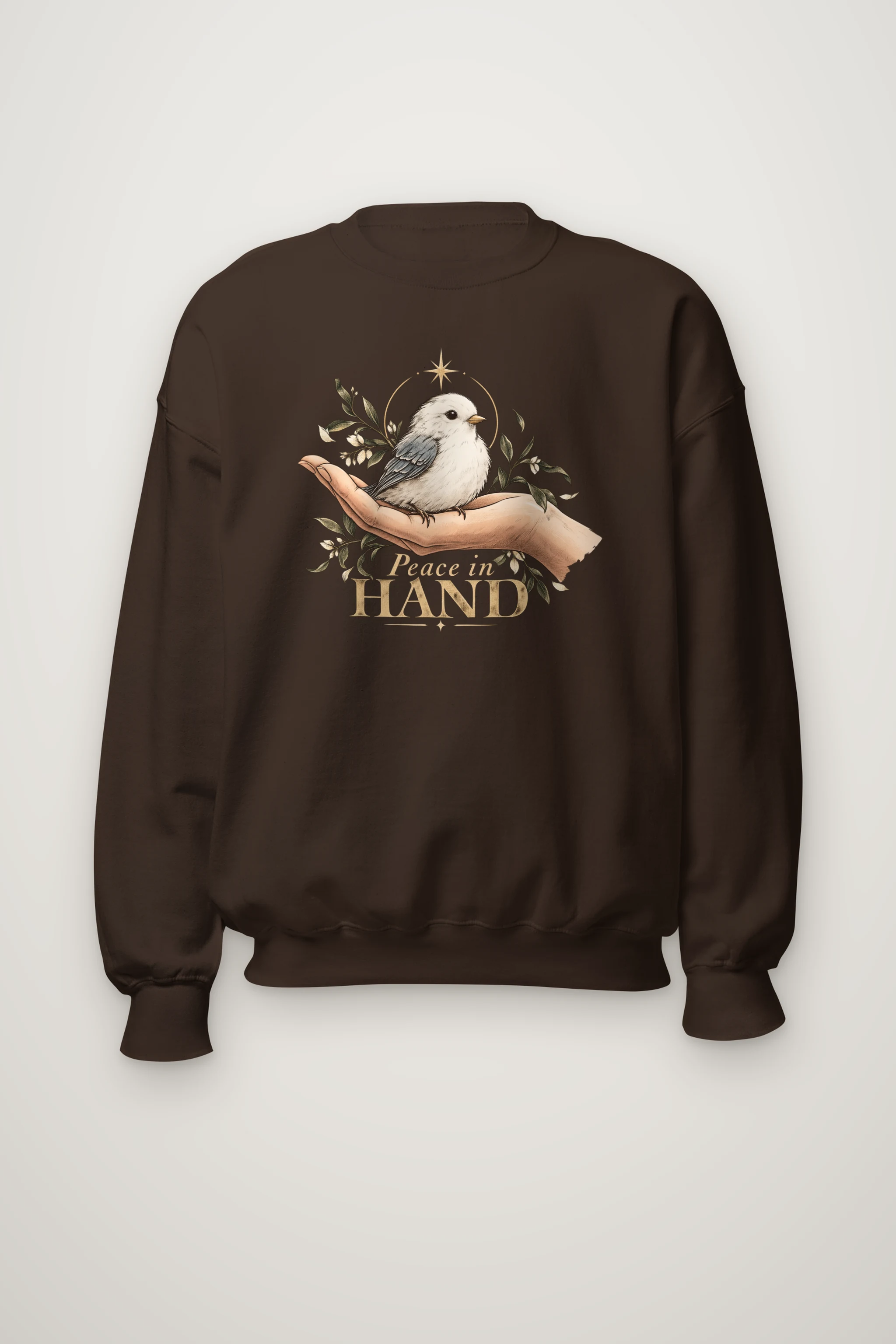 "Peace in Hand" Heavy Blend Unisex Crewneck Sweatshirt