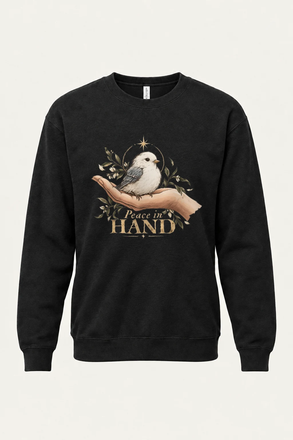 "Peace in Hand" Heavy Blend Unisex Crewneck Sweatshirt | Gildan 18000