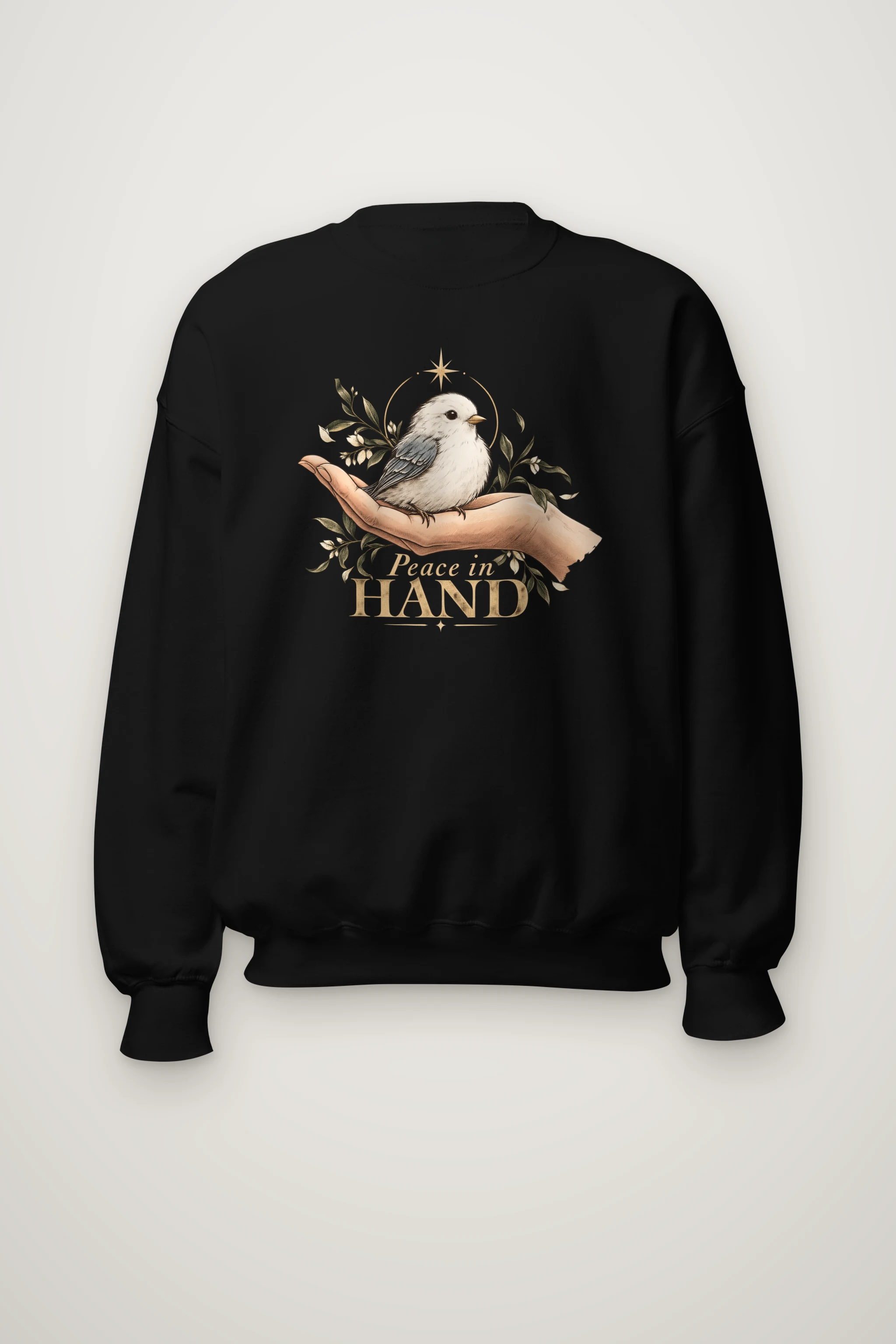 "Peace in Hand" Heavy Blend Unisex Crewneck Sweatshirt