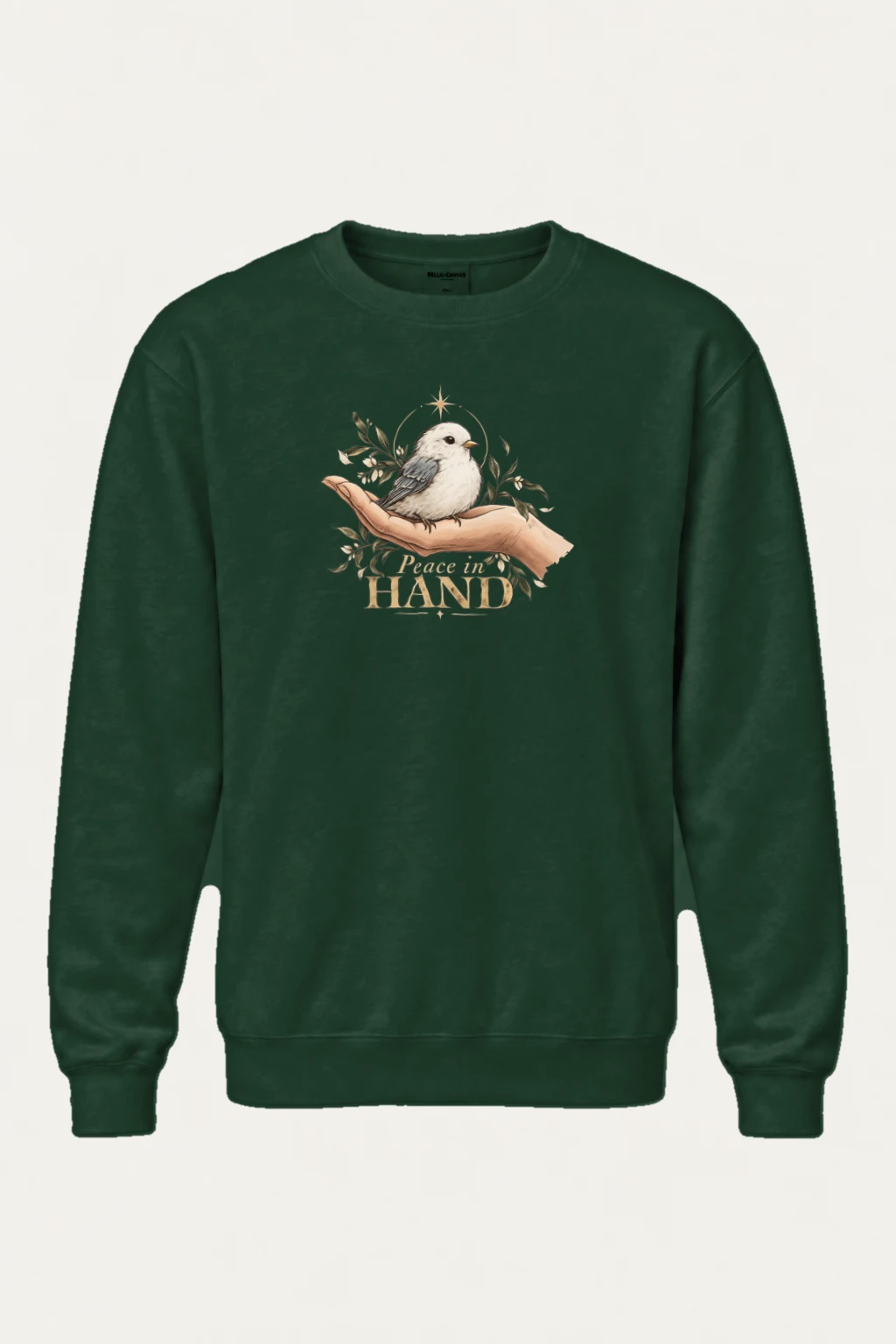"Peace in Hand" Heavy Blend Unisex Crewneck Sweatshirt | Gildan 18000
