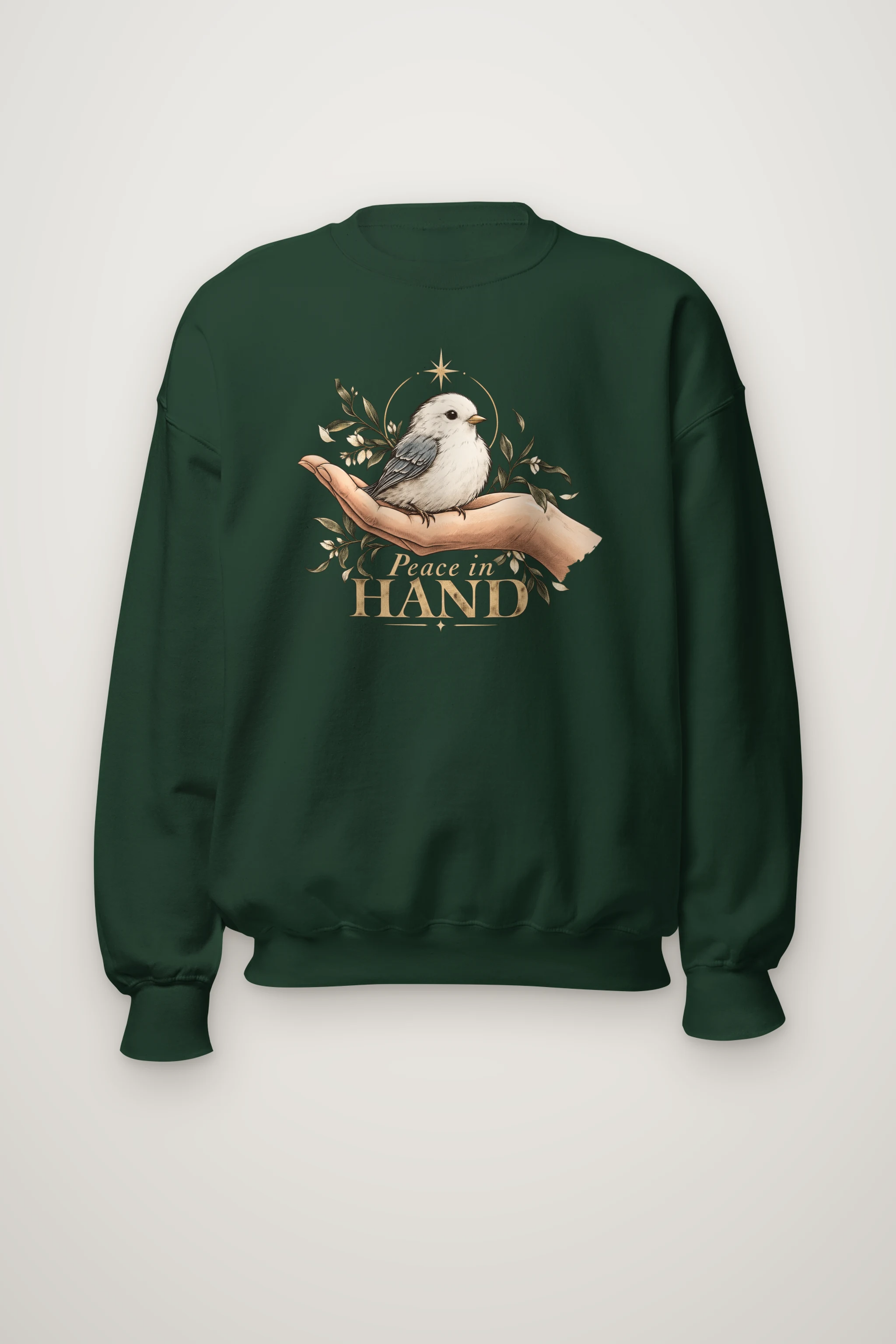 "Peace in Hand" Heavy Blend Unisex Crewneck Sweatshirt