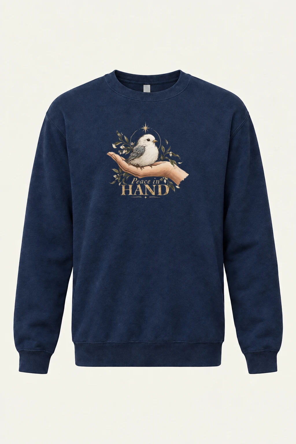 "Peace in Hand" Heavy Blend Unisex Crewneck Sweatshirt | Gildan 18000