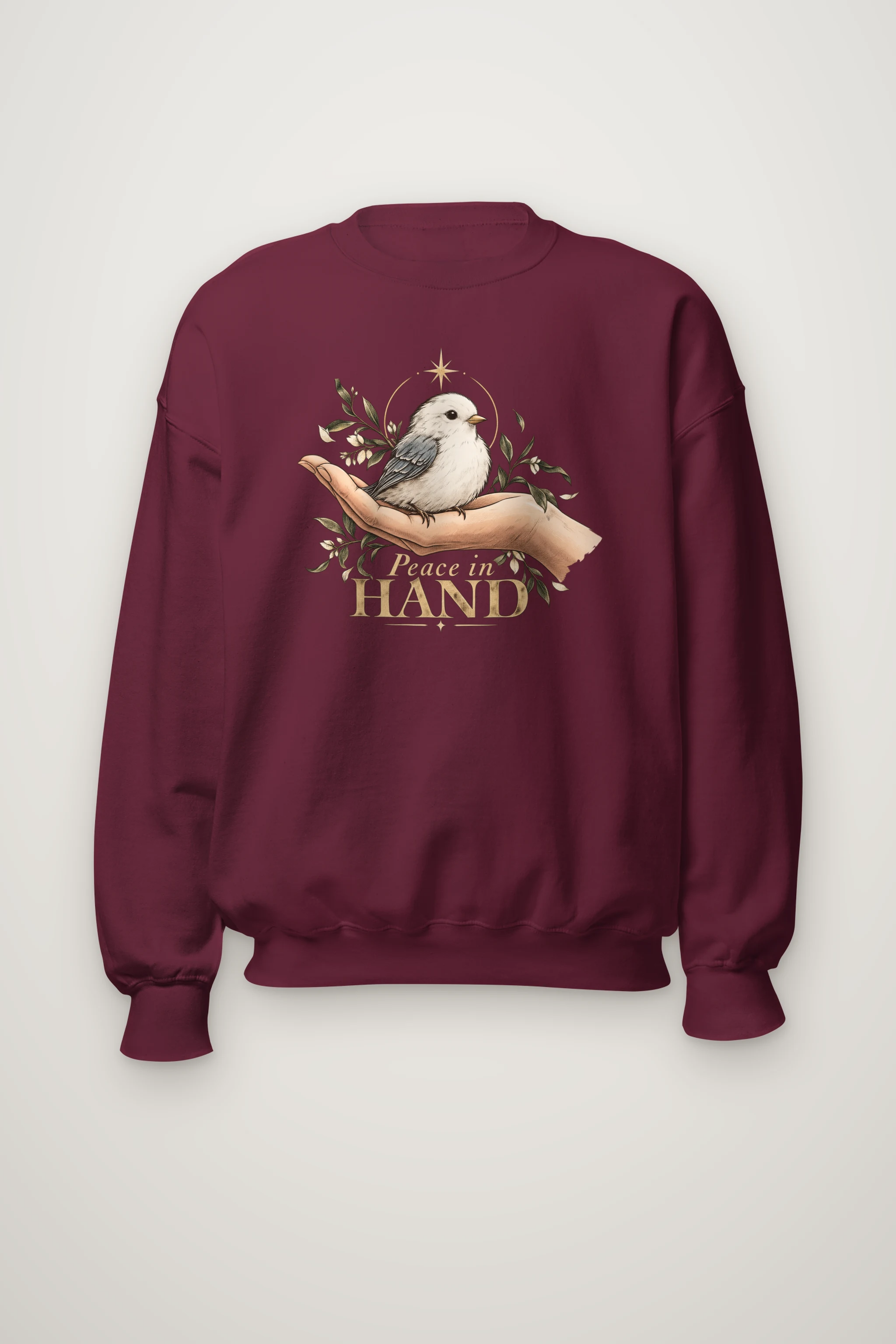 "Peace in Hand" Heavy Blend Unisex Crewneck Sweatshirt