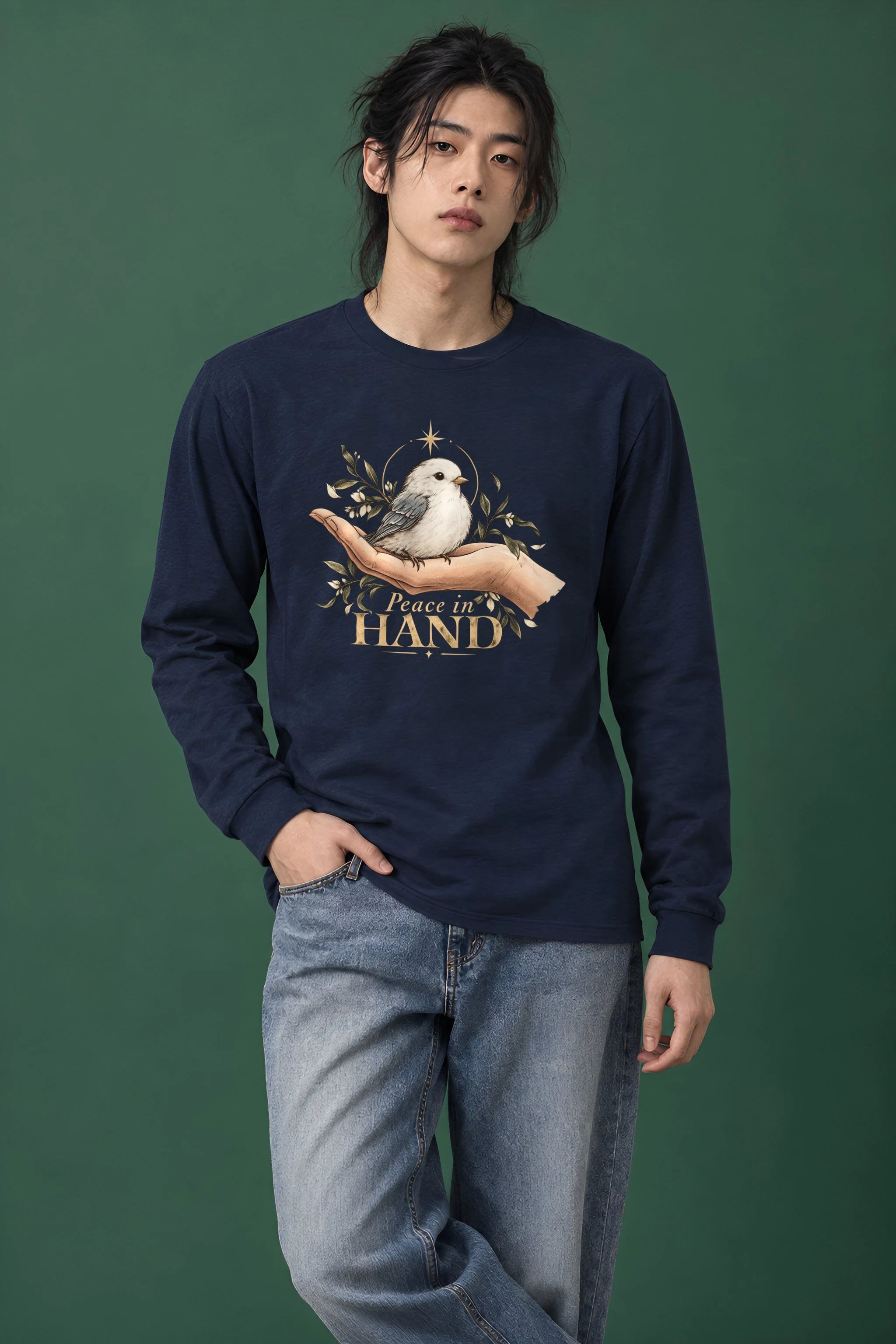 "Peace In Hand" Unisex Longsleeve T-shirt