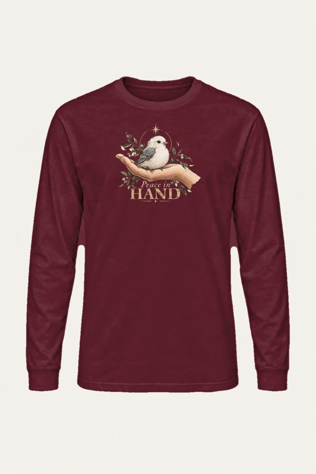 "Peace In Hand" Unisex Longsleeve T-shirt | Gildan 2400