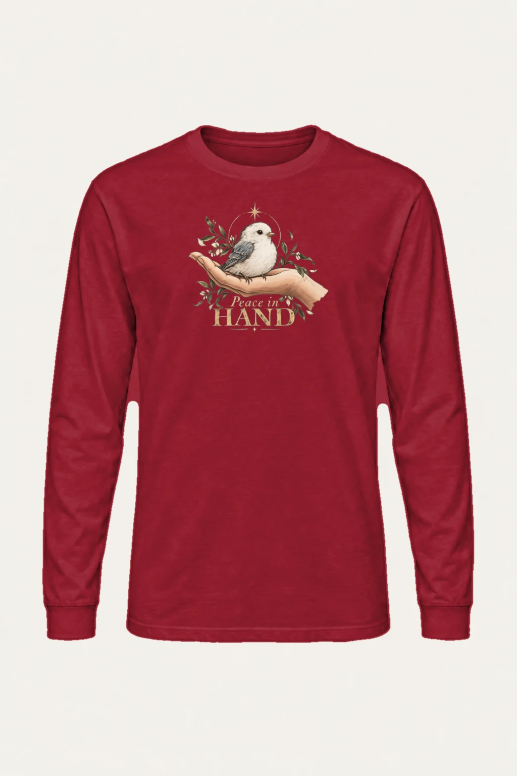 "Peace In Hand" Unisex Longsleeve T-shirt | Gildan 2400