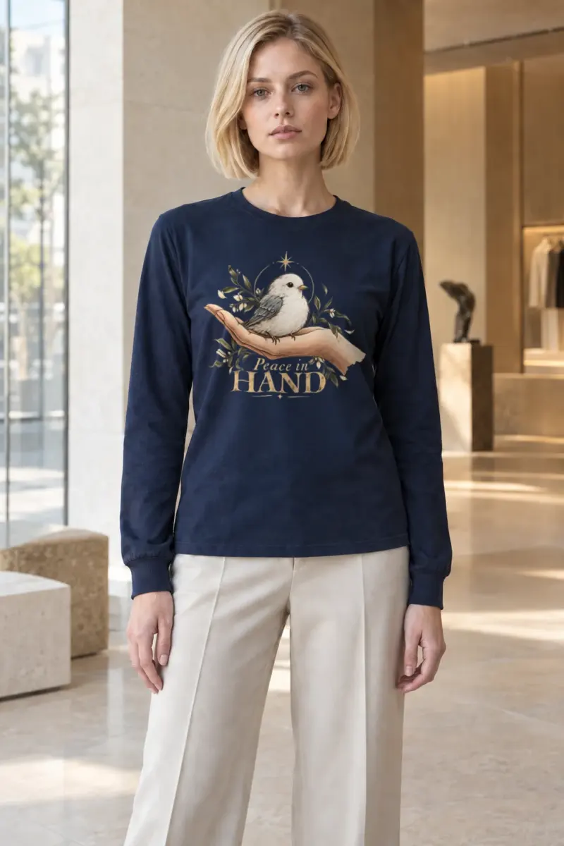 "Peace In Hand" Unisex Longsleeve T-shirt | Gildan 2400