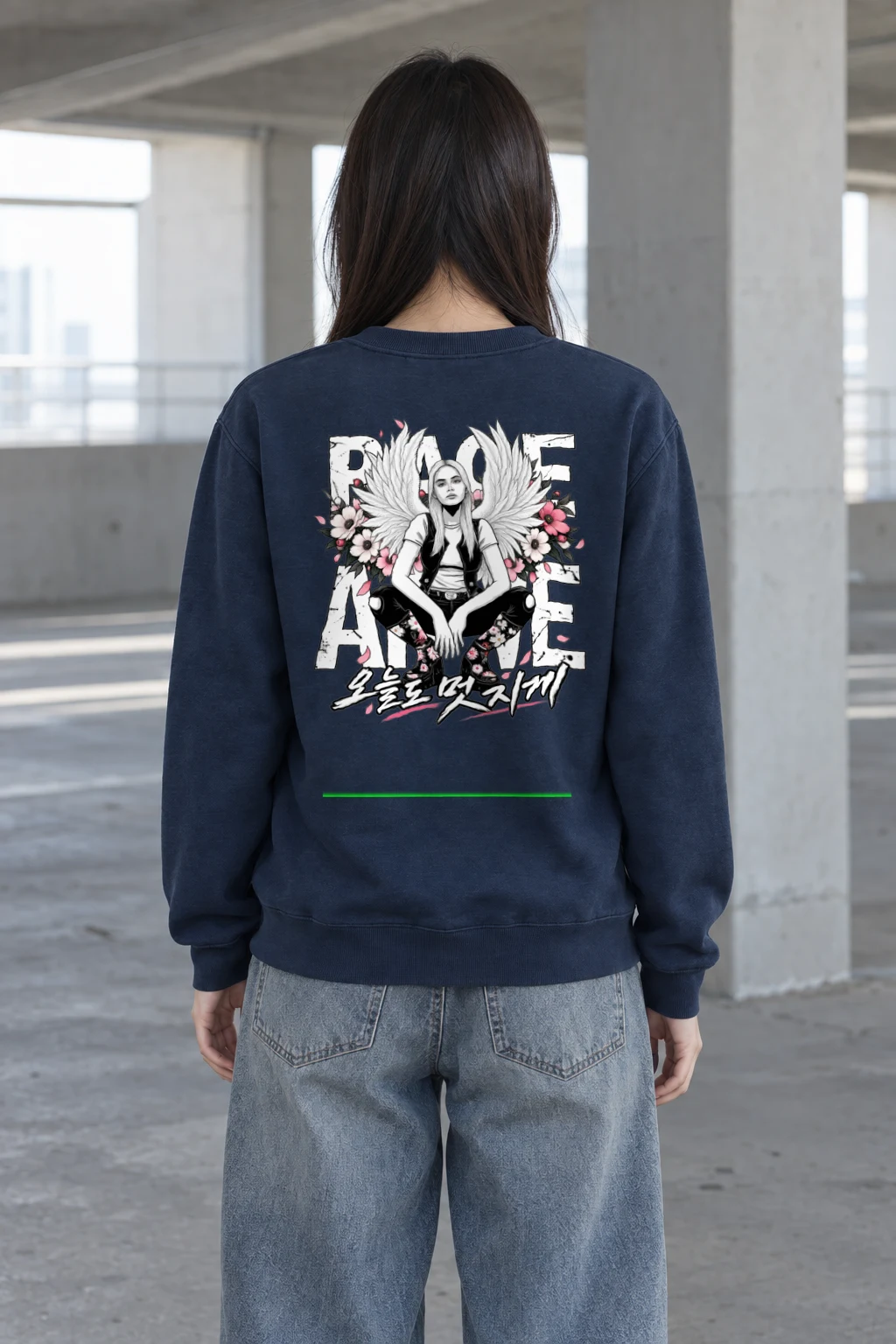 "Peace Love Rock N Roll" Heavy Blend Unisex Crewneck Sweatshirt | Gildan 18000