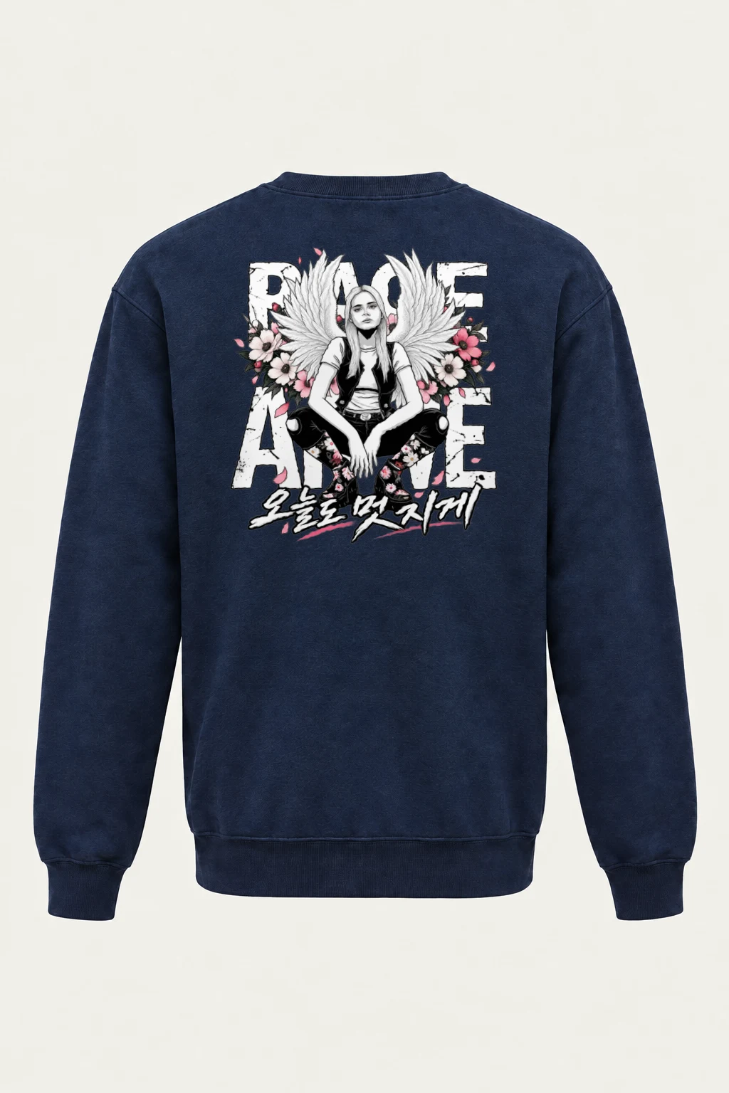 "Peace Love Rock N Roll" Heavy Blend Unisex Crewneck Sweatshirt | Gildan 18000