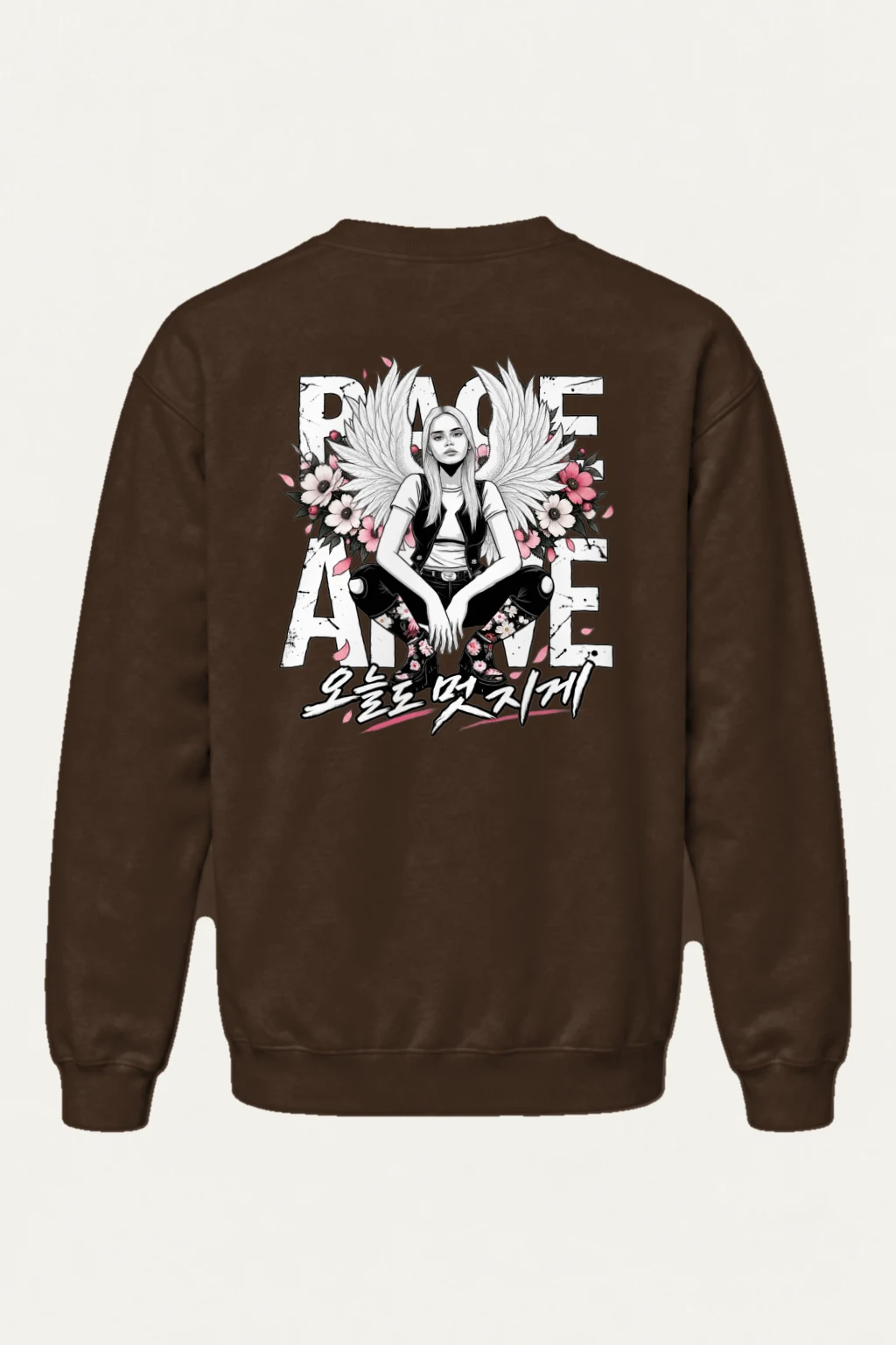 "Peace Love Rock N Roll" Heavy Blend Unisex Crewneck Sweatshirt | Gildan 18000