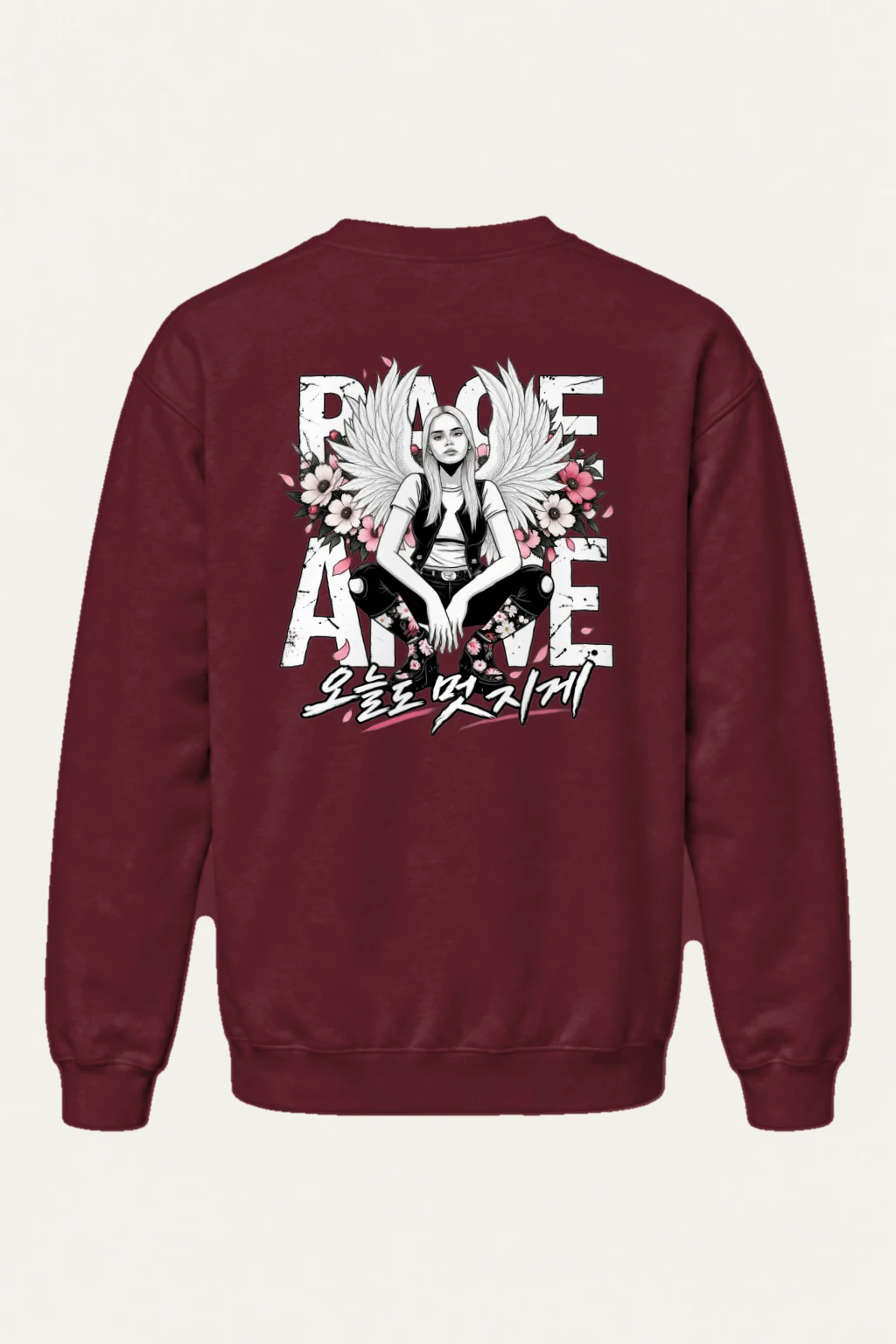 "Peace Love Rock N Roll" Heavy Blend Unisex Crewneck Sweatshirt | Gildan 18000