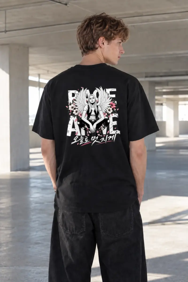 "Peace Love Rock N Roll" Heavyweight Unisex Crewneck T-shirt | Gildan 5000