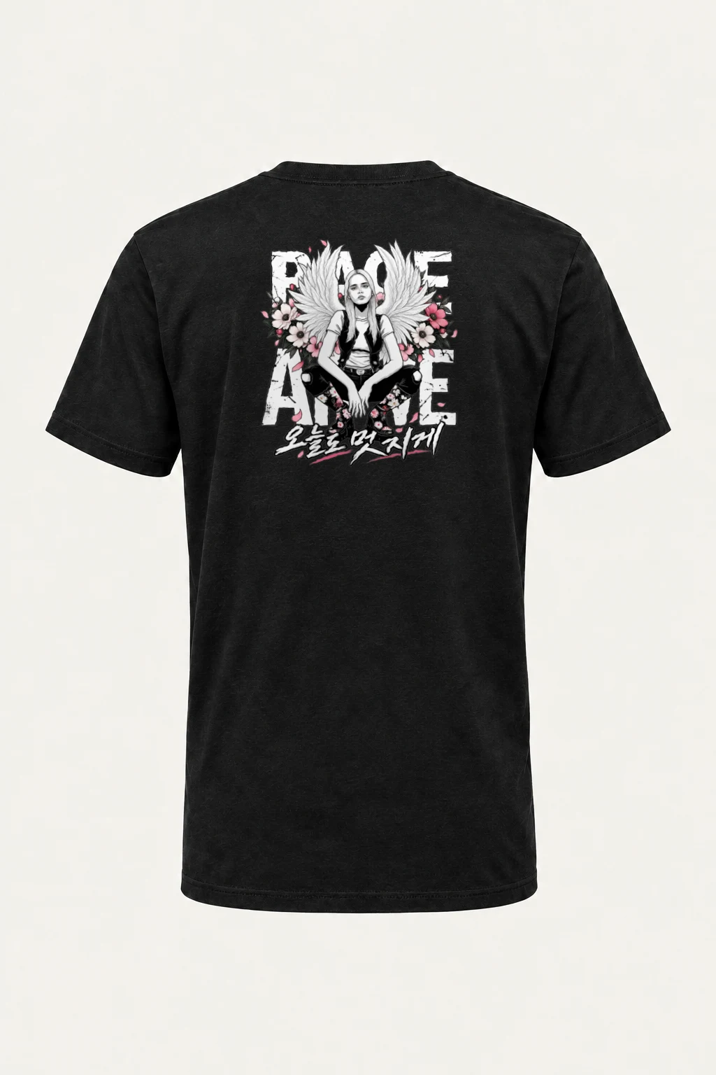 "Peace Love Rock N Roll" Heavyweight Unisex Crewneck T-shirt | Gildan 5000