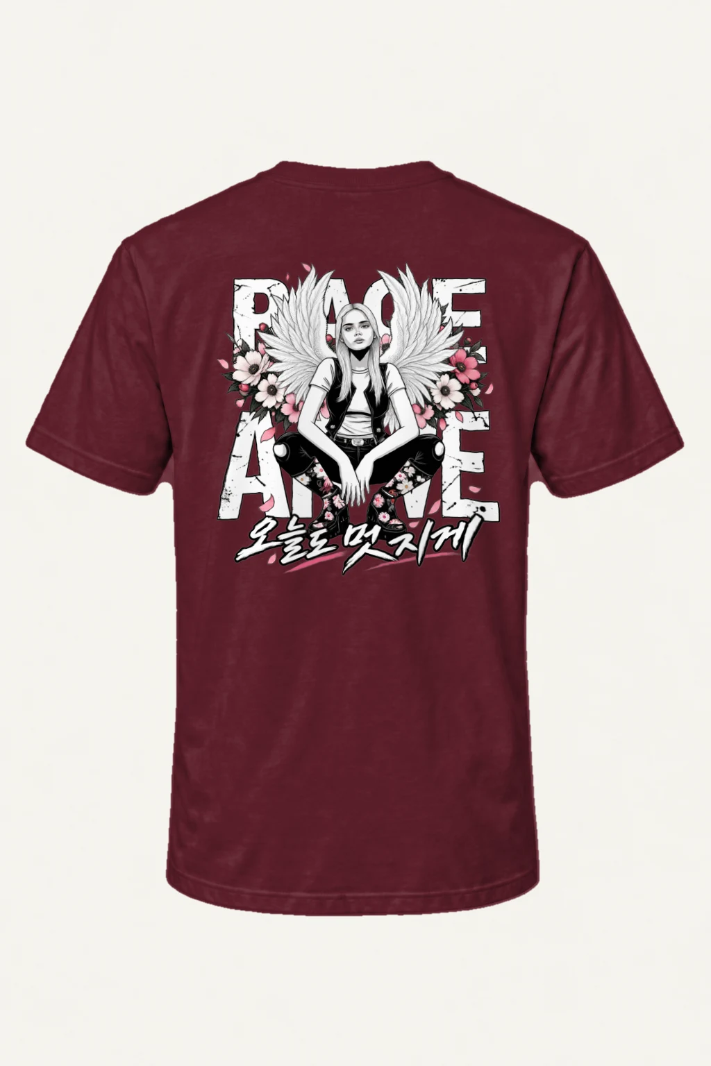 "Peace Love Rock N Roll" Heavyweight Unisex Crewneck T-shirt | Gildan 5000