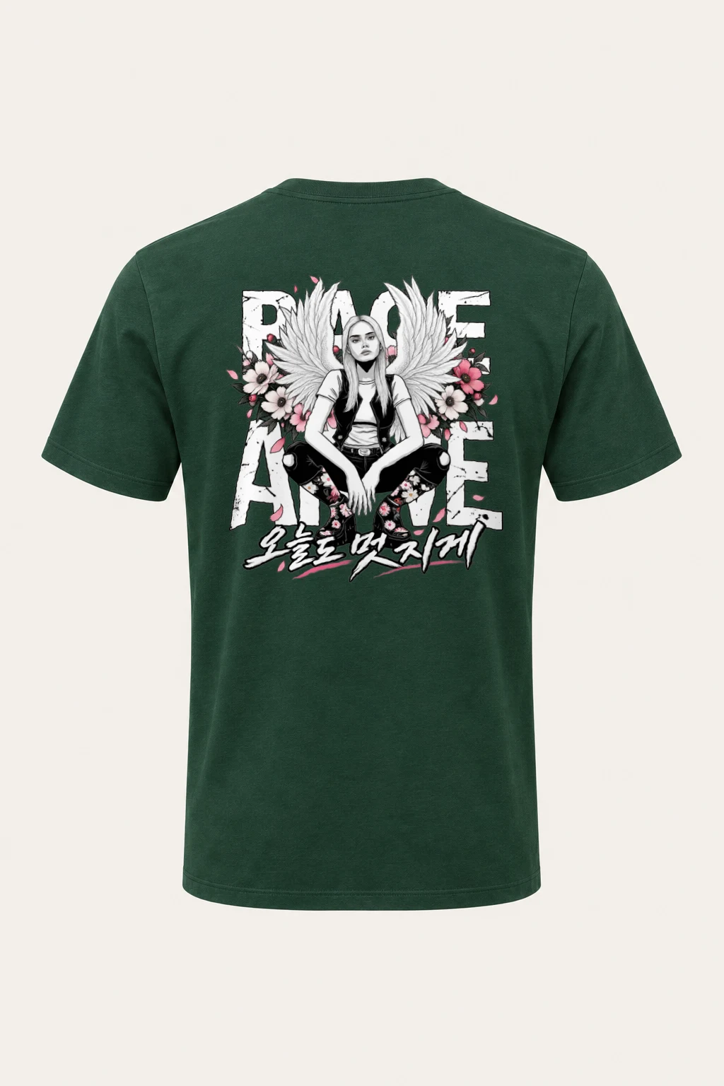 "Peace Love Rock N Roll" Heavyweight Unisex Crewneck T-shirt | Gildan 5000