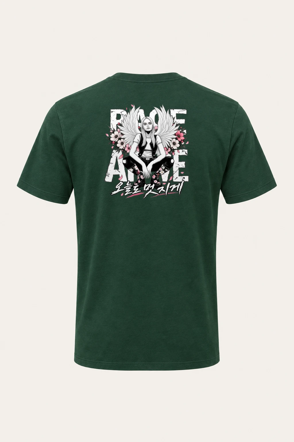 "Peace Love Rock N Roll" Heavyweight Unisex Crewneck T-shirt | Gildan 5000