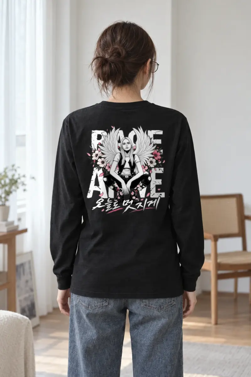"Peace Love Rock N Roll" Unisex Longsleeve T-shirt | Gildan 2400