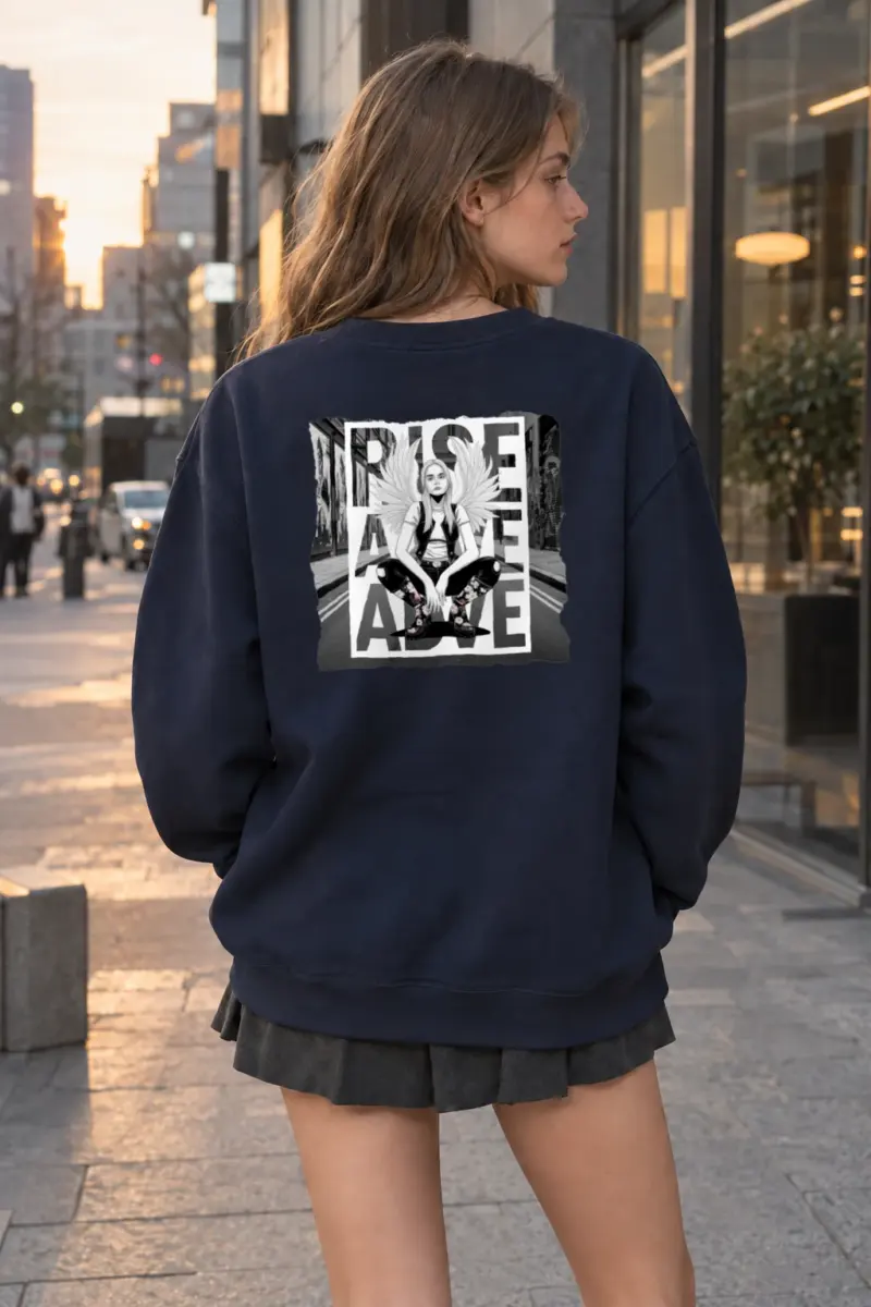 “Peace Street Angel” Heavy Blend Unisex Crewneck Sweatshirt | Gildan 18000