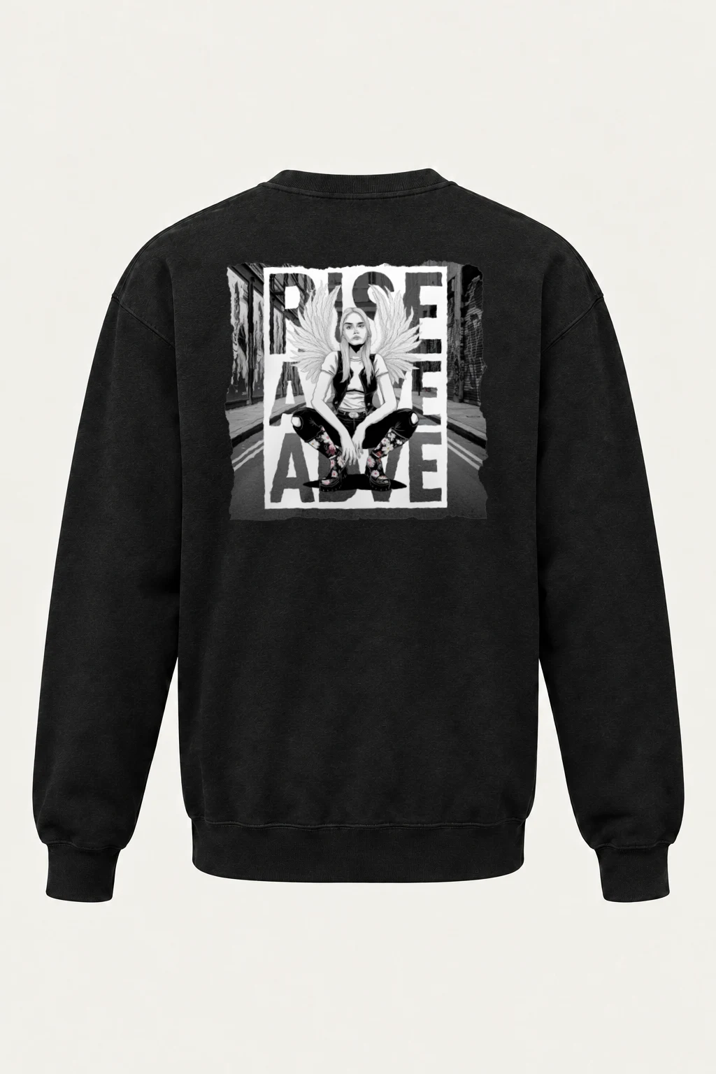 "Peace Street Angel" Heavy Blend Unisex Crewneck Sweatshirt | Gildan 18000