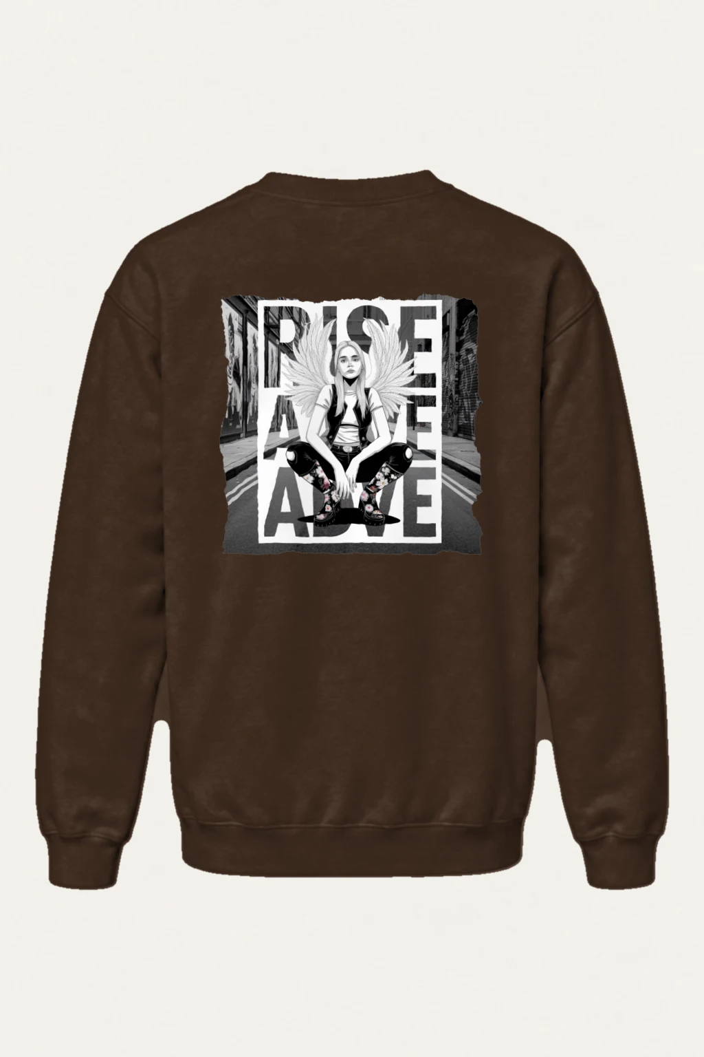"Peace Street Angel" Heavy Blend Unisex Crewneck Sweatshirt | Gildan 18000
