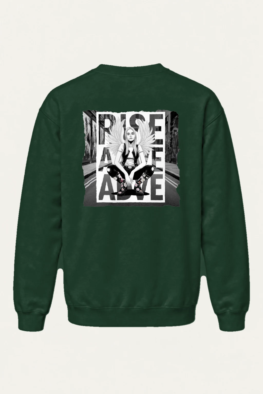 "Peace Street Angel" Heavy Blend Unisex Crewneck Sweatshirt | Gildan 18000