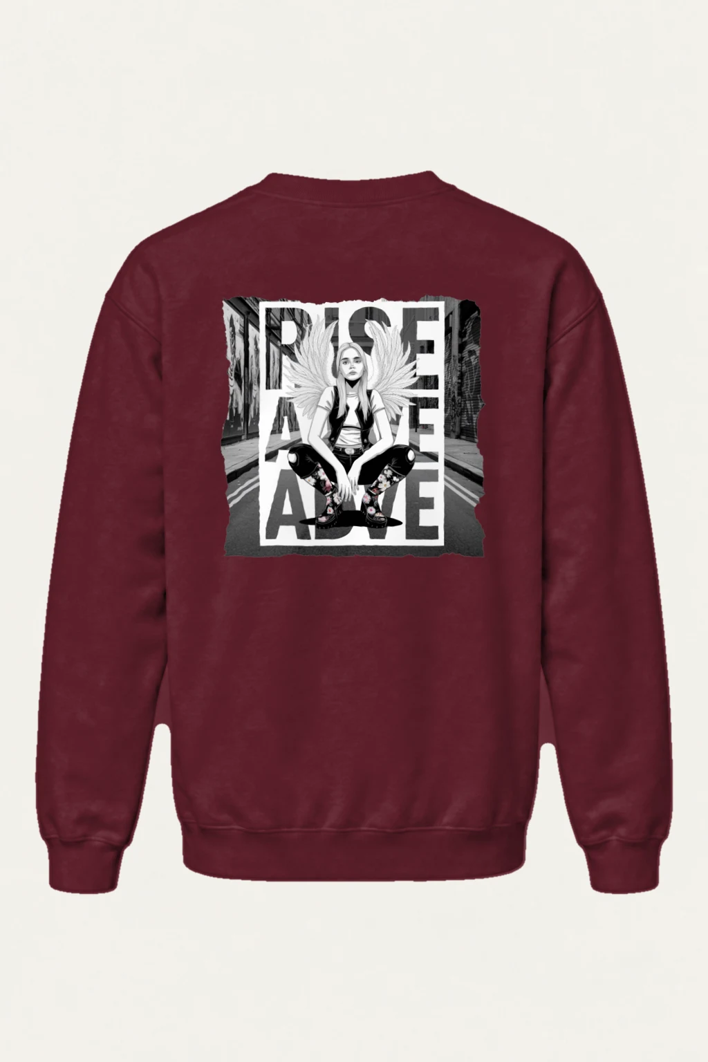 "Peace Street Angel" Heavy Blend Unisex Crewneck Sweatshirt | Gildan 18000