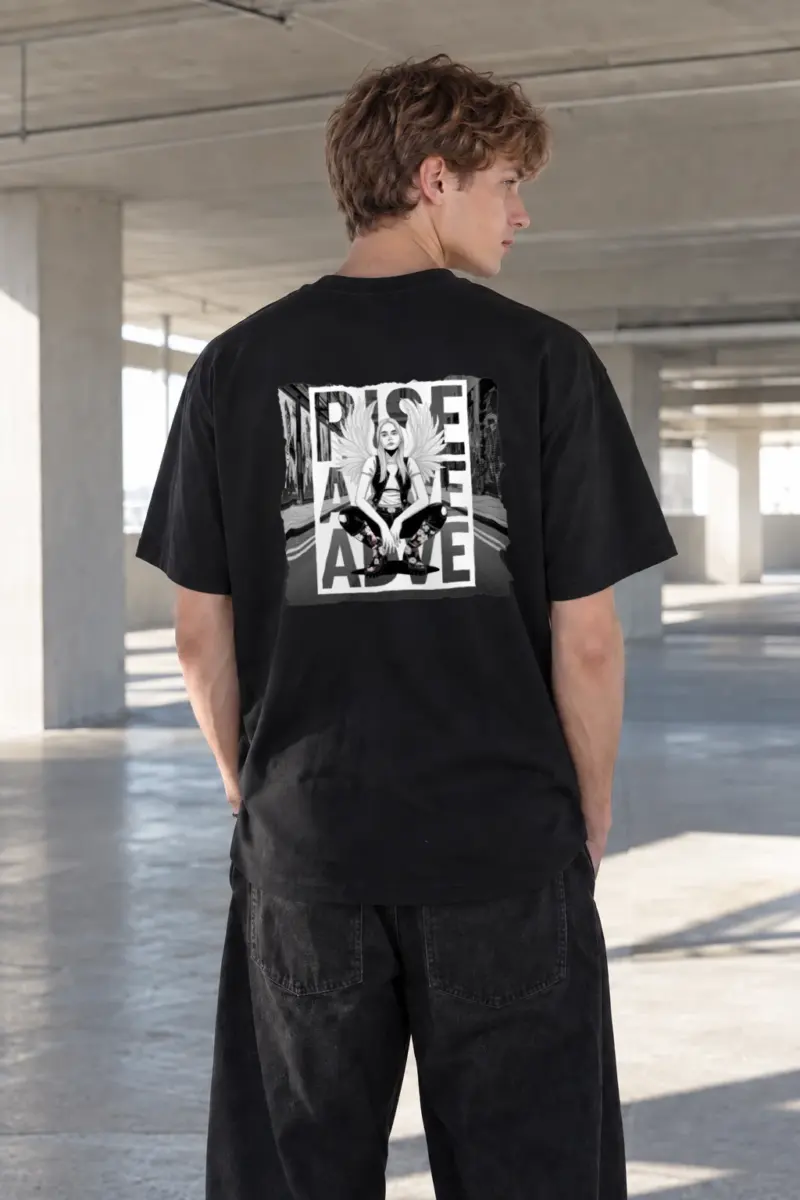 “Peace Street Angel” Heavyweight Unisex Crewneck T-shirt | Gildan 5000