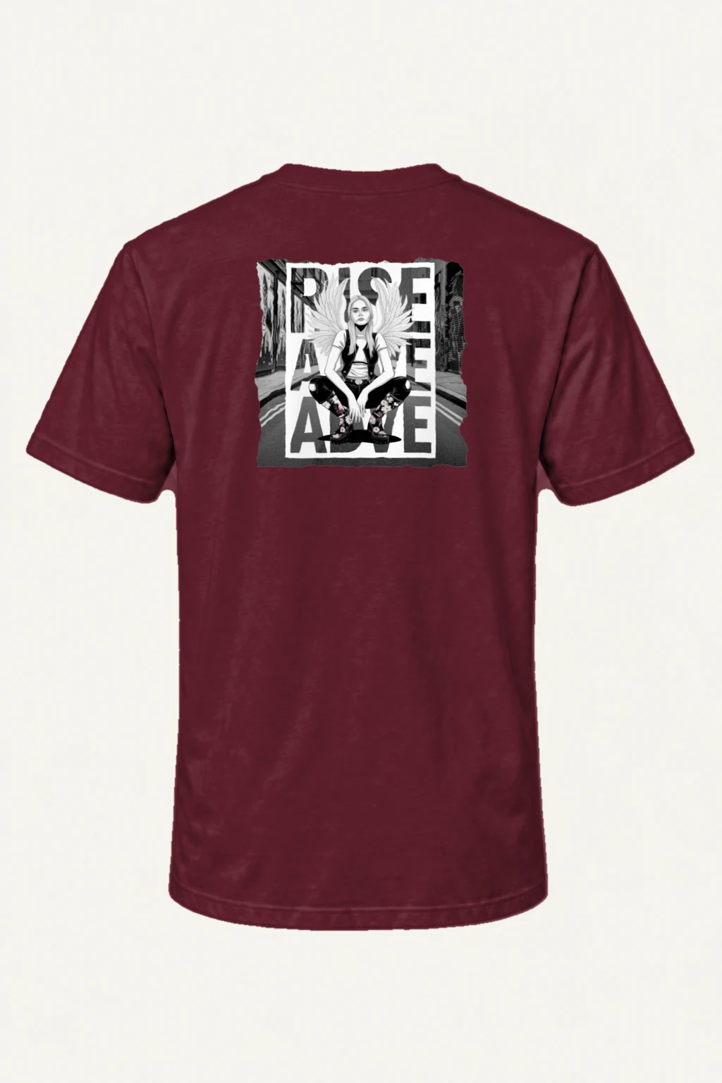 "Peace Street Angel" Heavyweight Unisex Crewneck T-shirt | Gildan 5000