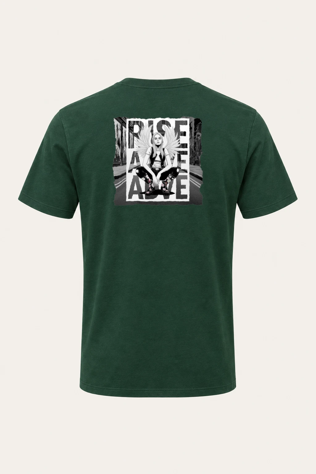 "Peace Street Angel" Heavyweight Unisex Crewneck T-shirt | Gildan 5000