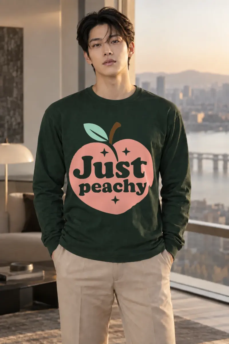 "Peach Daydream" Unisex Longsleeve T-shirt | Gildan 2400