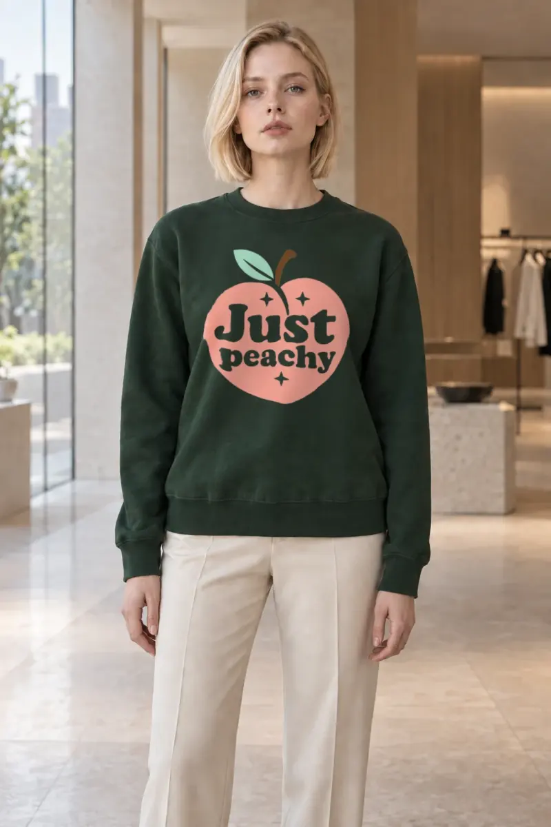 "Peach Glow Club" Heavy Blend Unisex Crewneck Sweatshirt | Gildan 18000