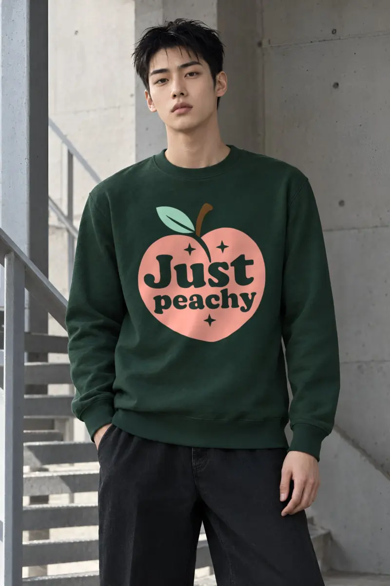 "Peach Leaf Sparkles" Heavy Blend Unisex Crewneck Sweatshirt