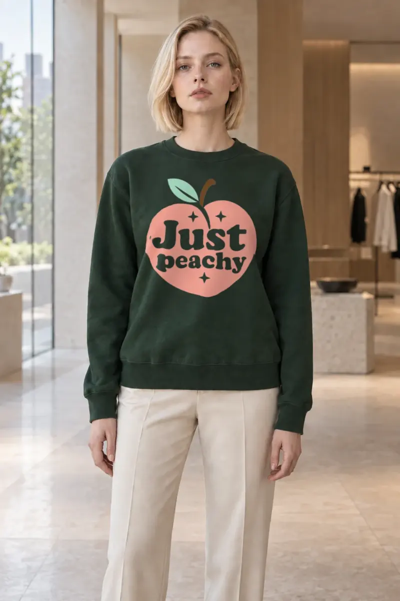 "Peach Leaf Sparkles" Heavy Blend Unisex Crewneck Sweatshirt | Gildan 18000