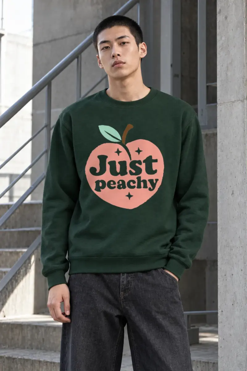 "Peach Leaf Sparkles" Heavy Blend Unisex Crewneck Sweatshirt