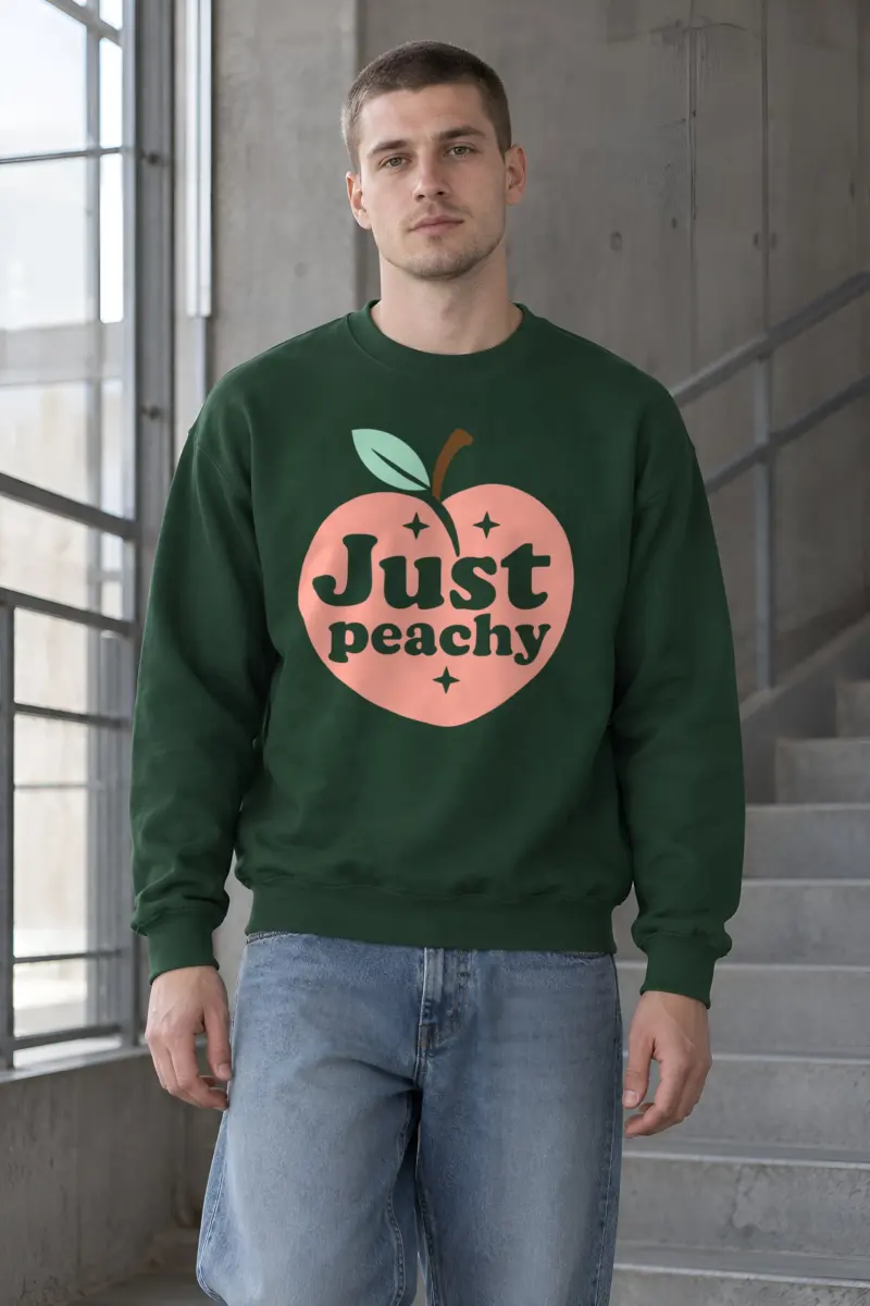 "Peach Leaf Sparkles" Heavy Blend Unisex Crewneck Sweatshirt