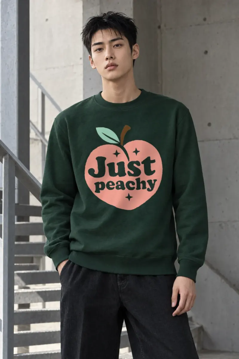 "Peach Leaf Sparkles" Heavy Blend Unisex Crewneck Sweatshirt